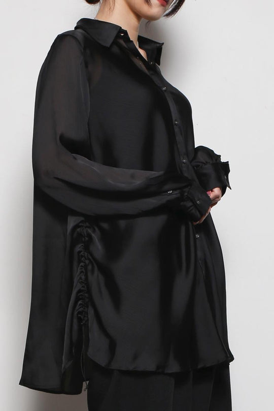 ドレープシャツ BLACK