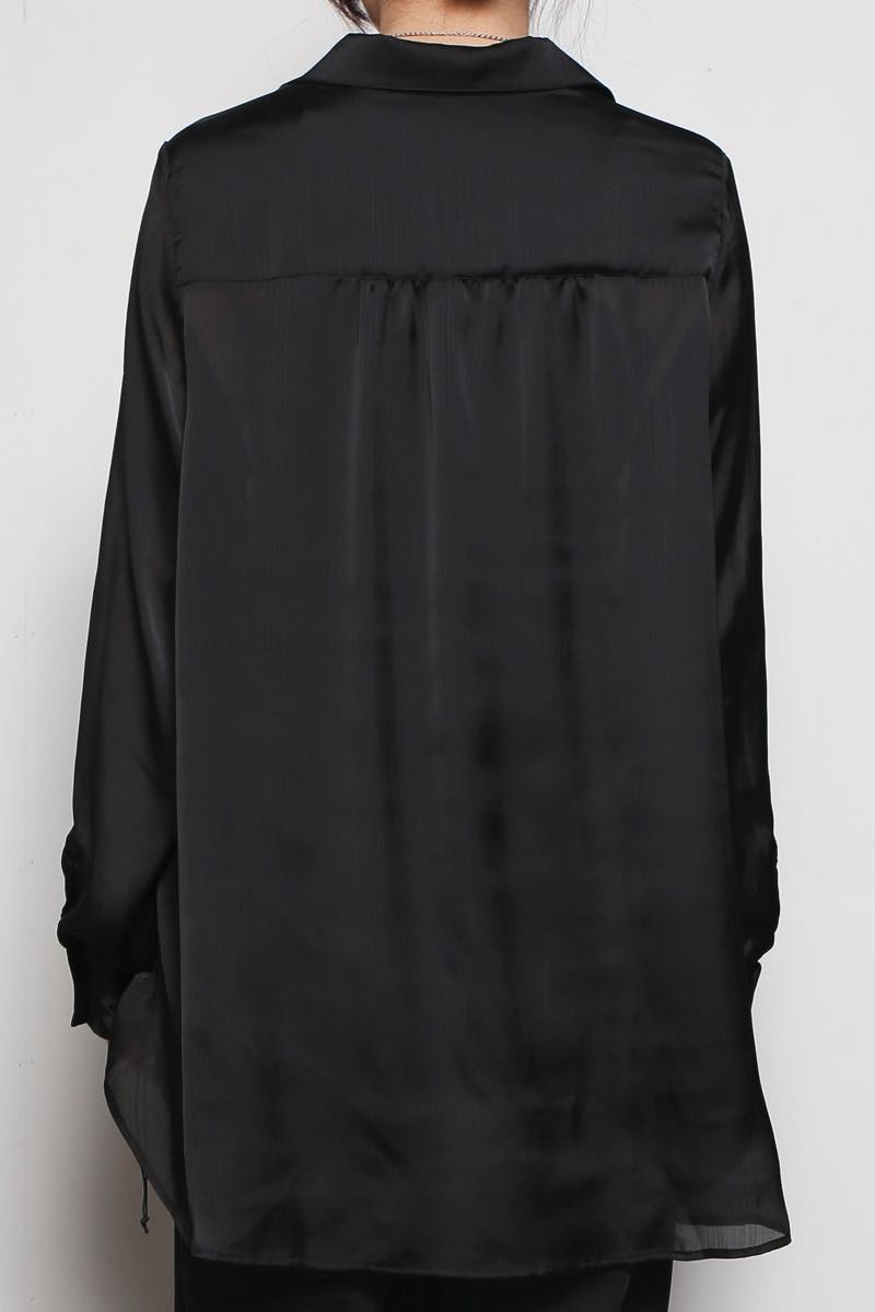 ドレープシャツ BLACK