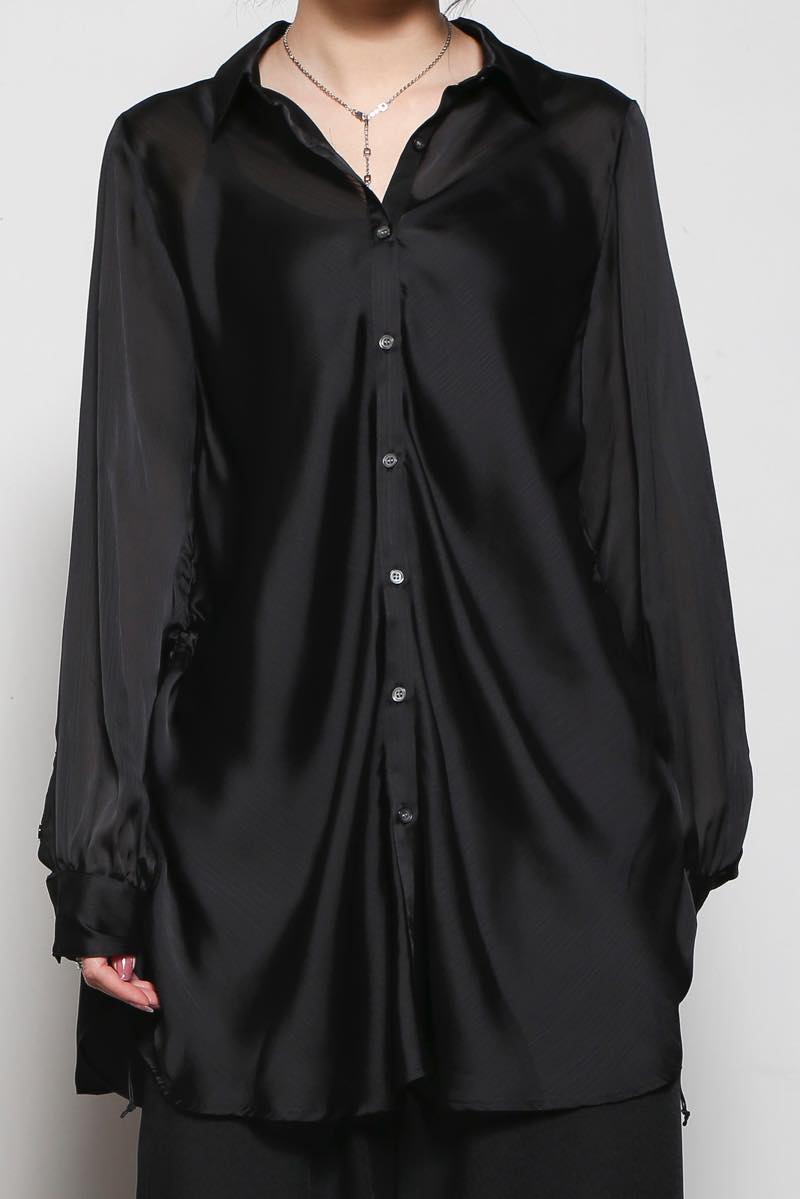 ドレープシャツ BLACK