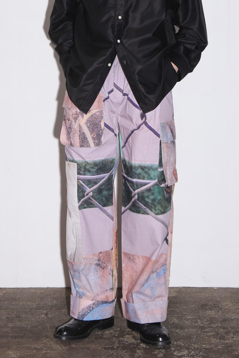 Graphic wide pants