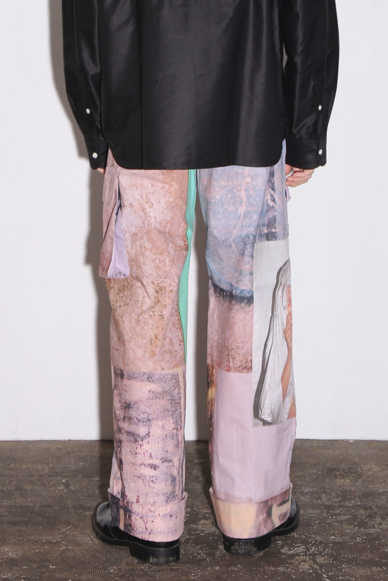 Graphic wide pants
