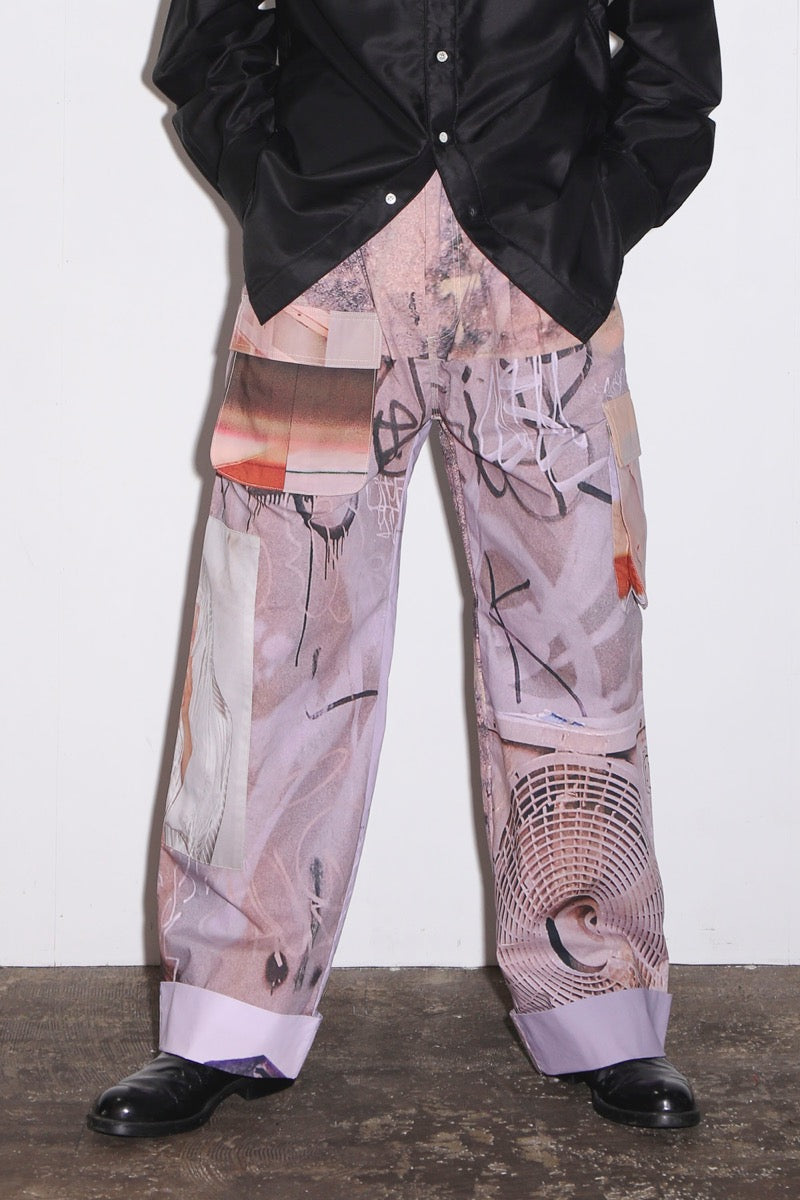 Graphic wide pants