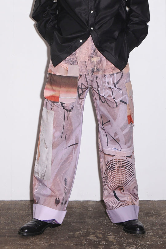 Graphic wide pants