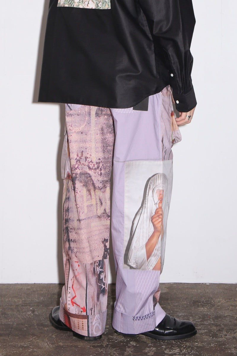 Graphic wide pants