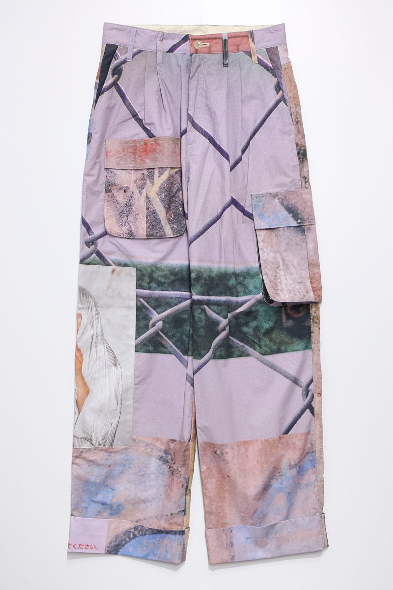 Graphic wide pants