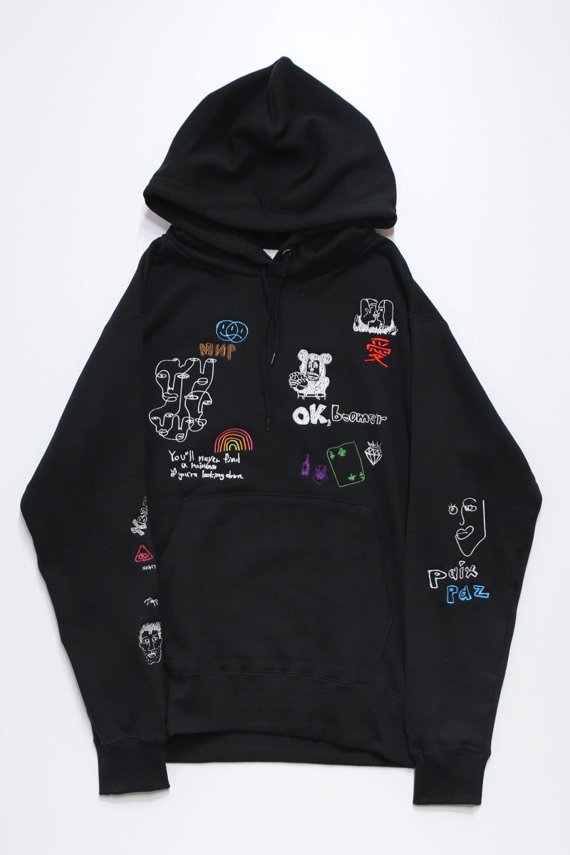 His scribble hoodie
