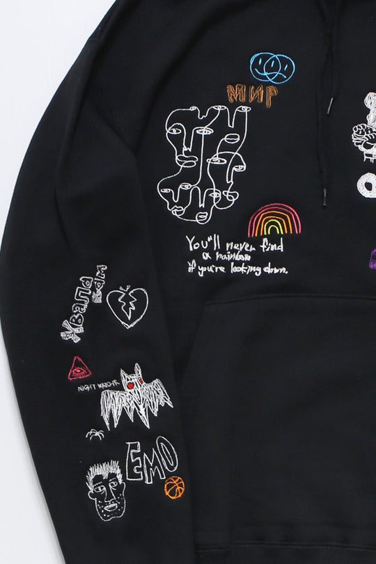 His scribble hoodie