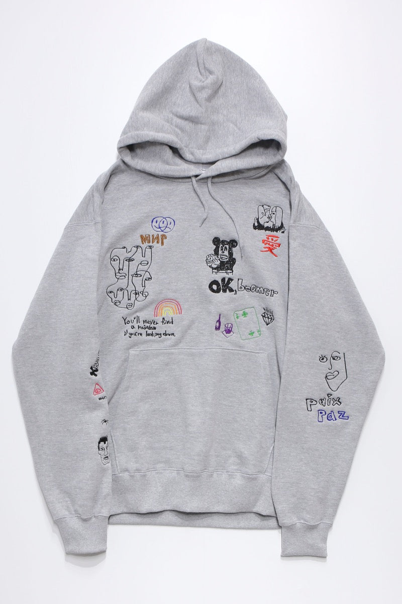 His scribble hoodie