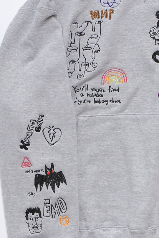 His scribble hoodie