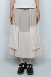 layered pleated skirt