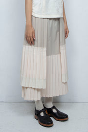 layered pleated skirt