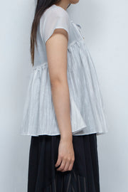 pleated flared tops
