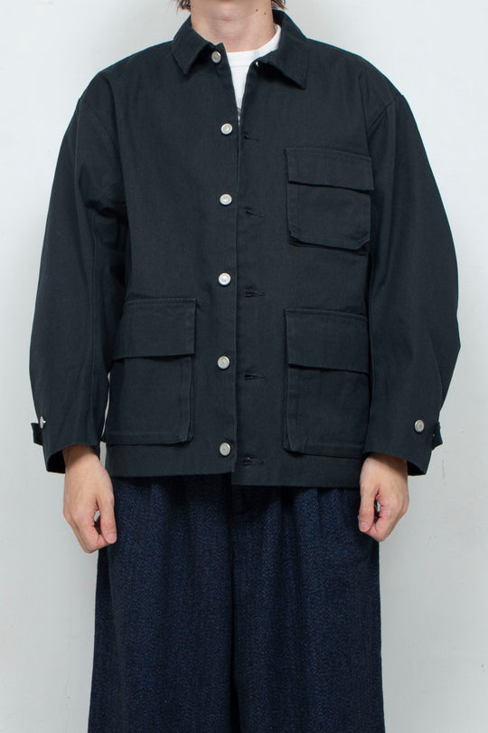 Double Canvas Blouson Dark Green