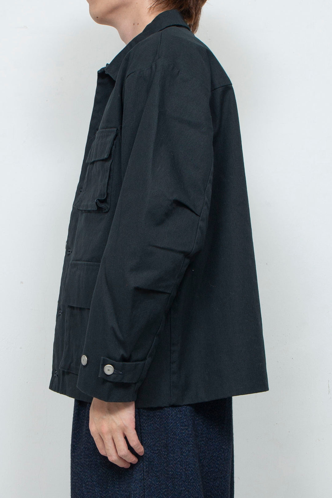 Double Canvas Blouson Dark Green