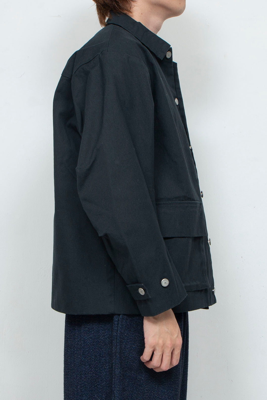 Double Canvas Blouson Dark Green