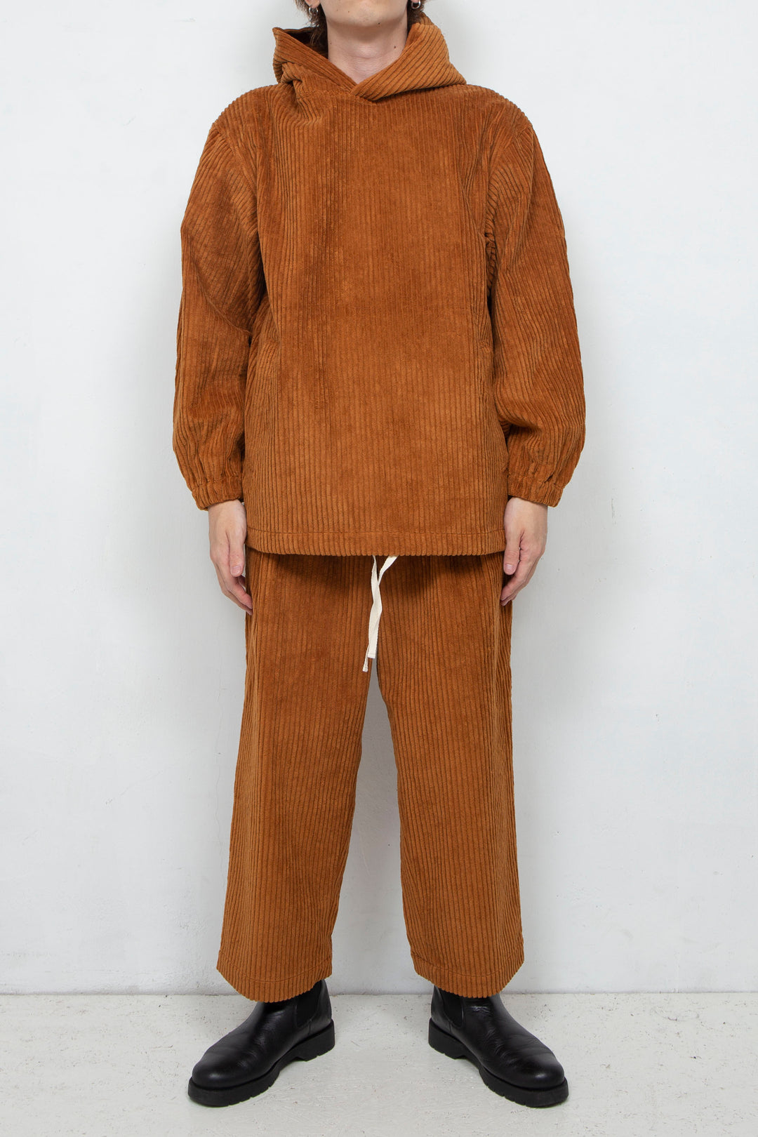 Corduroy Hoodie Camel