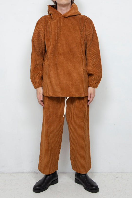 Corduroy Hoodie Camel