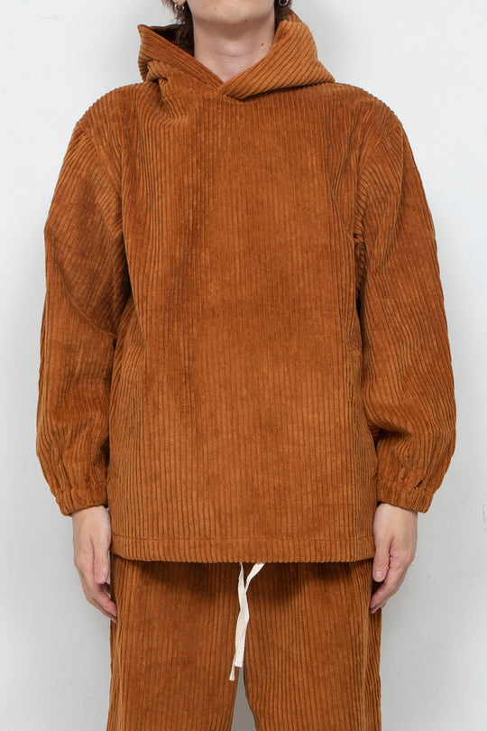 Corduroy Hoodie Camel