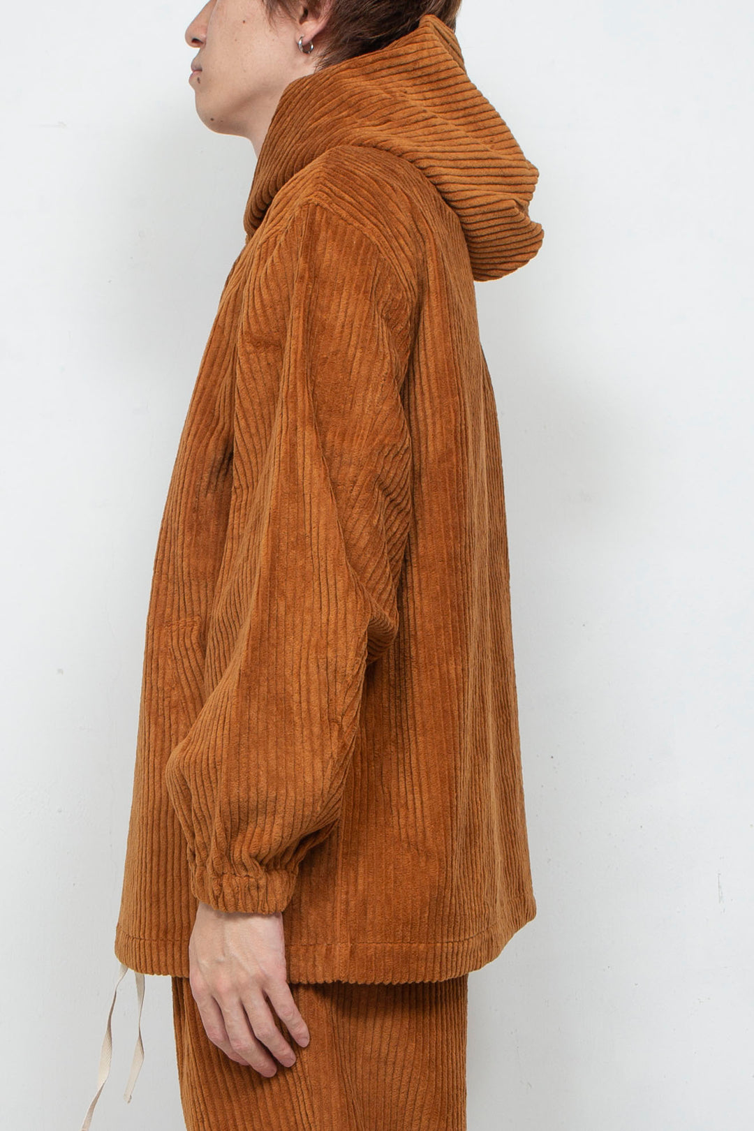 Corduroy Hoodie Camel