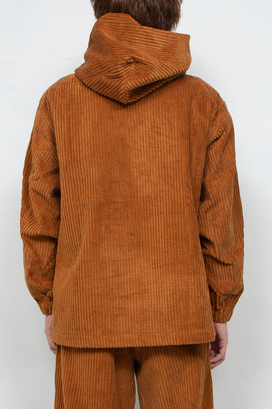 Corduroy Hoodie Camel