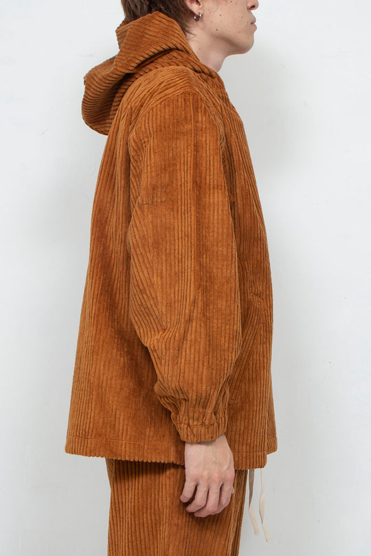 Corduroy Hoodie Camel