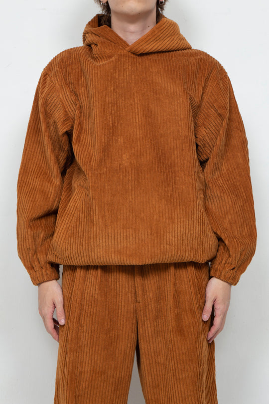 Corduroy Hoodie Camel