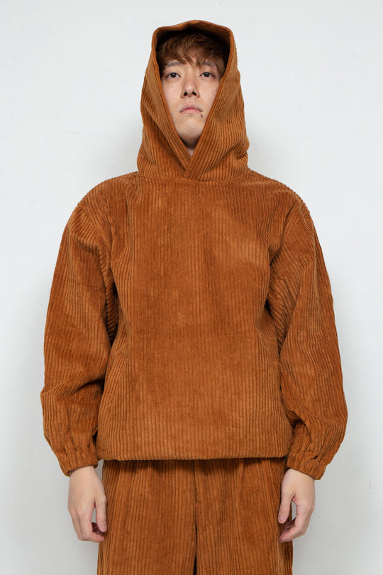 Corduroy Hoodie Camel