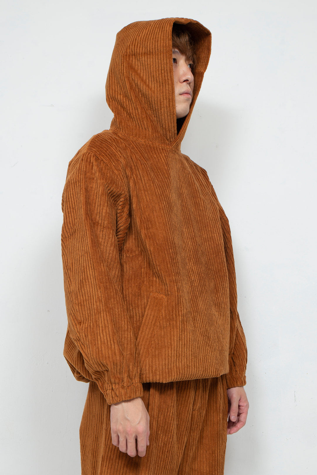 Corduroy Hoodie Camel