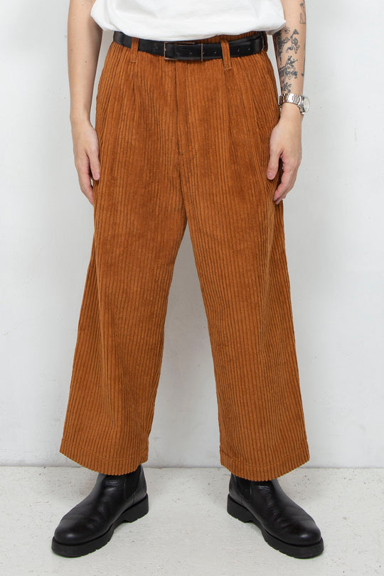 Corduroy 2tuck Pants Camel