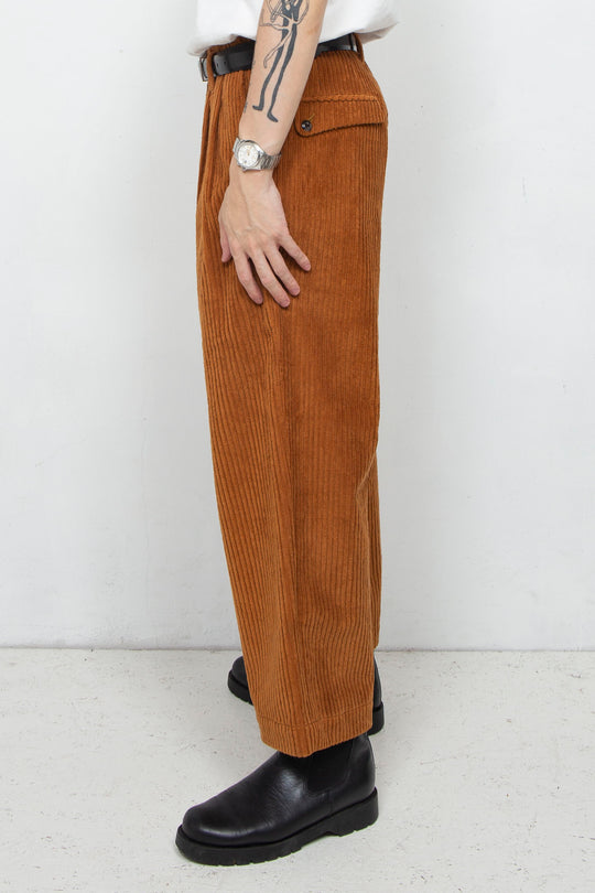 Corduroy 2tuck Pants Camel