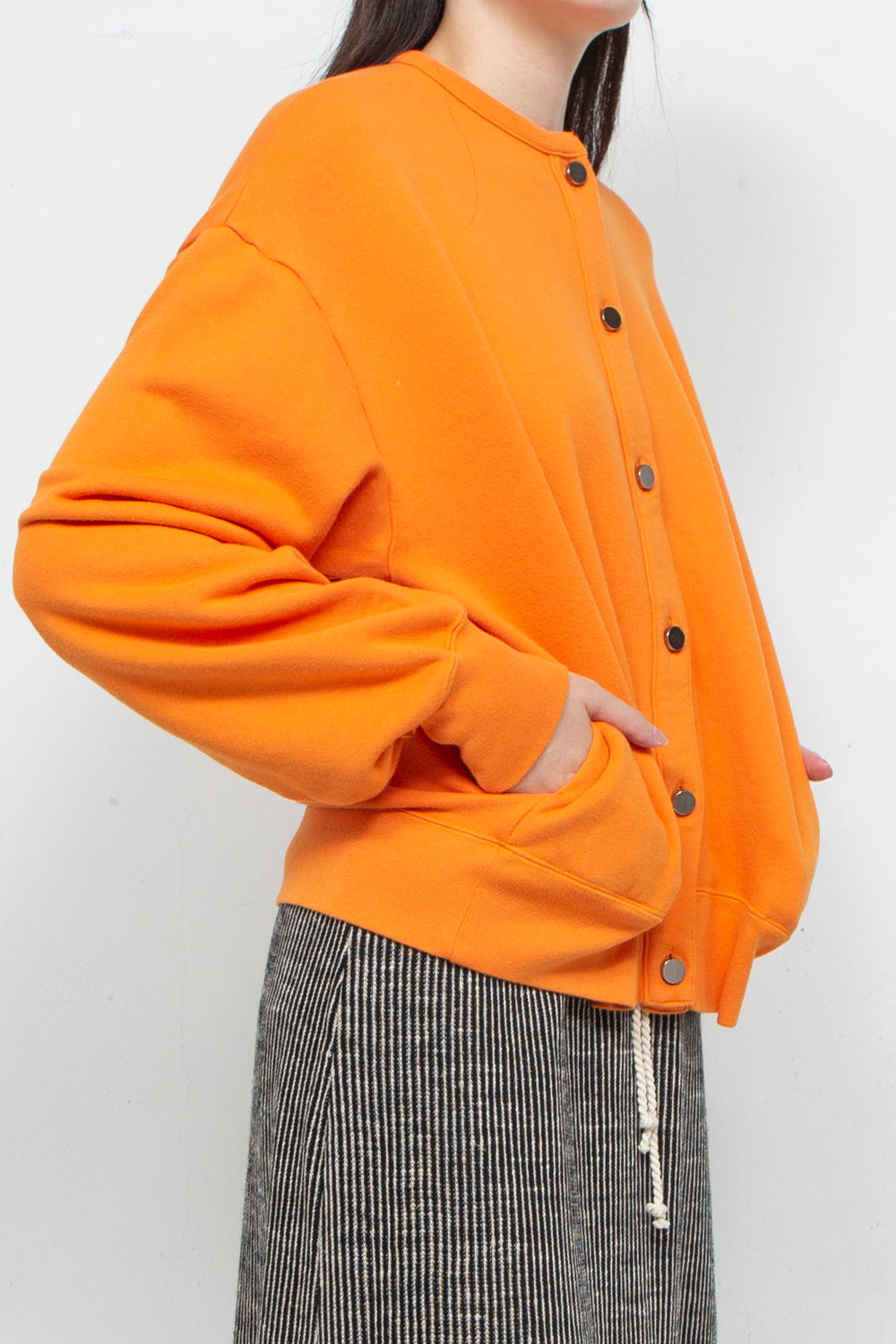 Melt sweat cardigan Orange（Women）