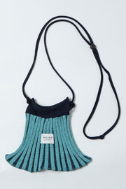 Knit Pocket Bag mountain series Green×Dark Navy