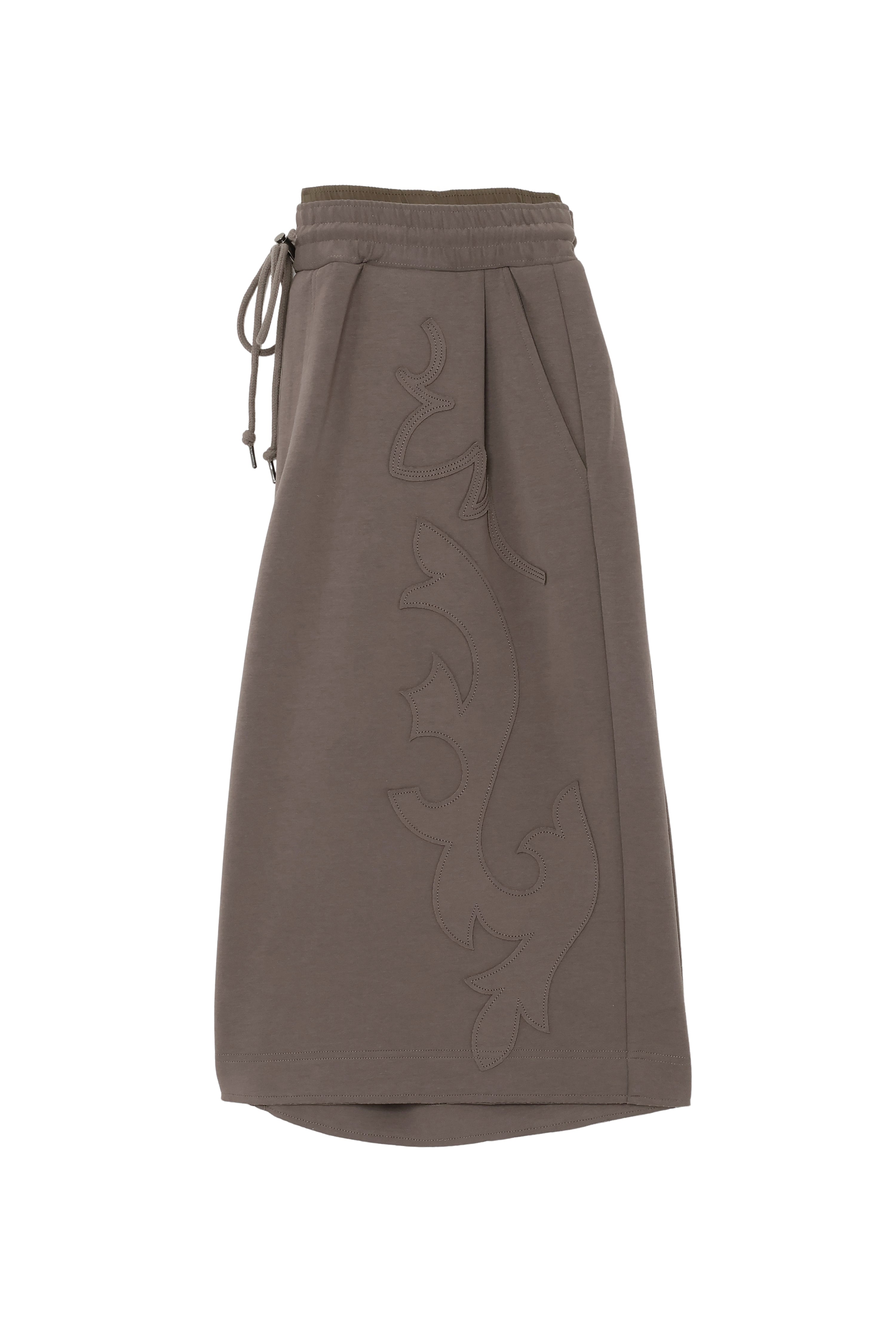 Western-Cut Double-Knit Baggy Shorts TAUPE / arenotis(アー
