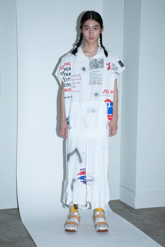 先行予約 RECONSTRUCTED T-SHIRT HOODED DRESS