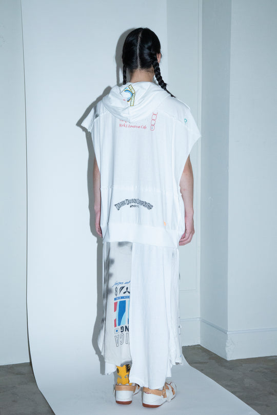 先行予約 RECONSTRUCTED T-SHIRT HOODED DRESS