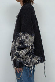 Thread knitting intarsia sweater  IRON