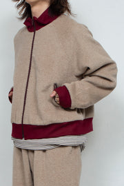 wool track jacket Beige