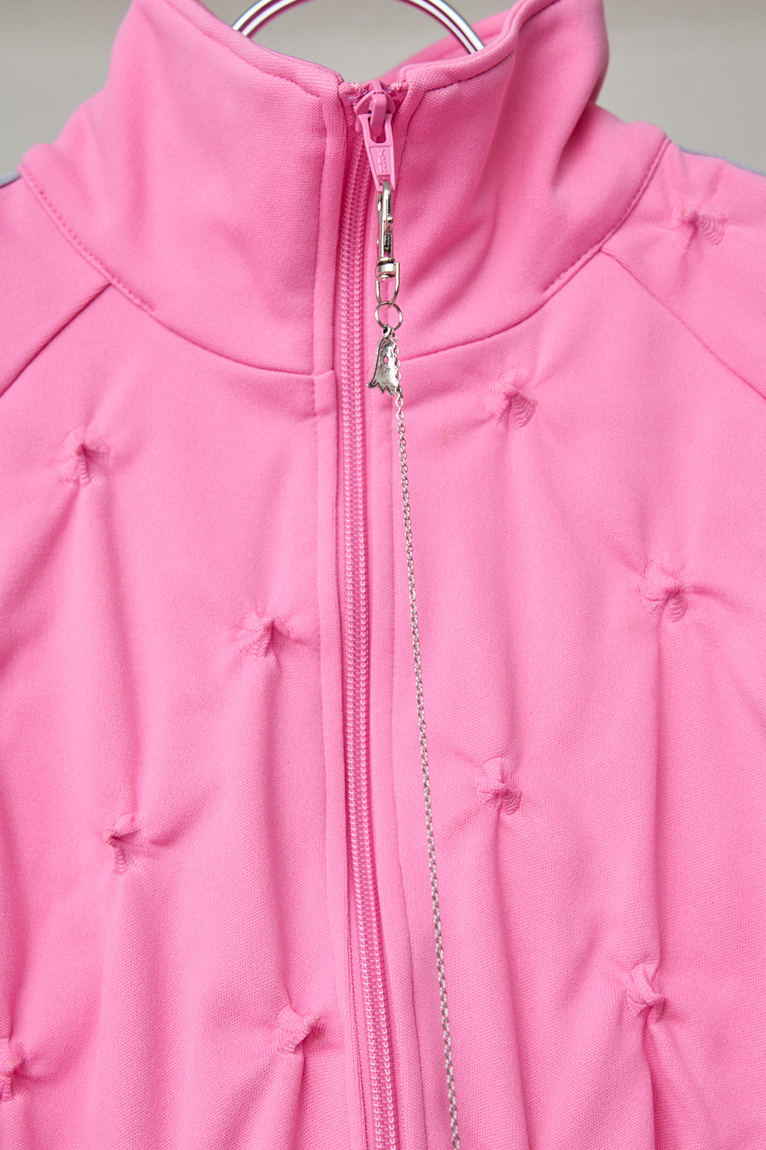 SHIBORI DISTORTION TRACK JKT W/CHARMS PINK