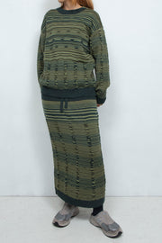 PAJAMA KNIT PULL-OVER GREEN