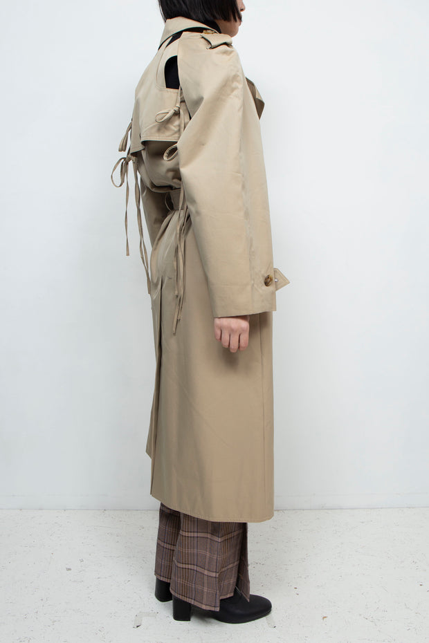 disemBySiiK Back detail trench coat beige – R for D