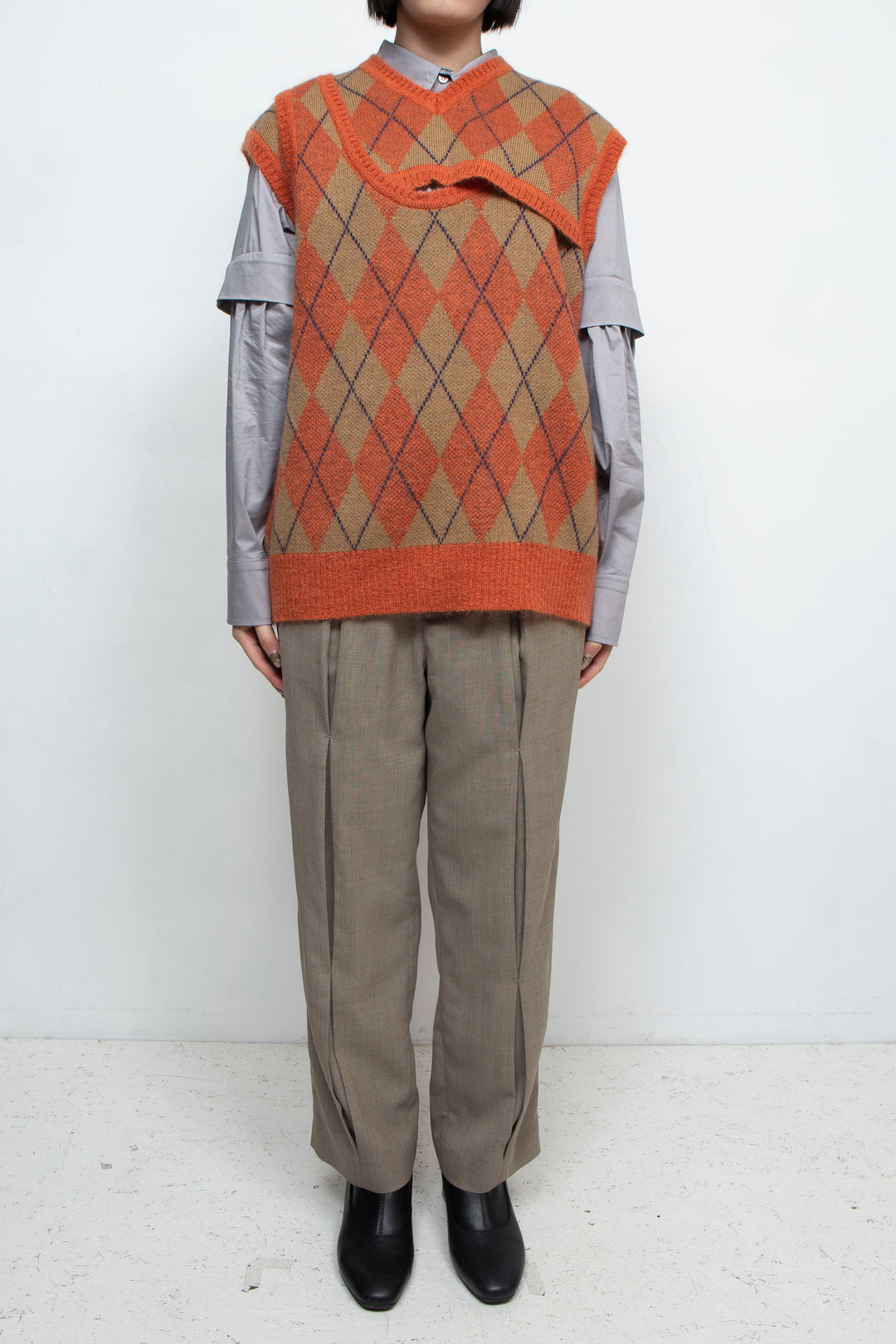 YONLOKSAN O-KNIT VEST 2.1 orange