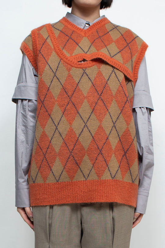 YONLOKSAN O-KNIT VEST 2.1 orange