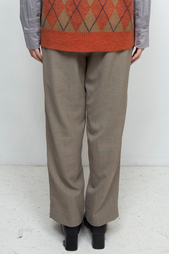 YONLOKSAN CONNECT VINTAGE WIDE TAPERED TROUSERS beige