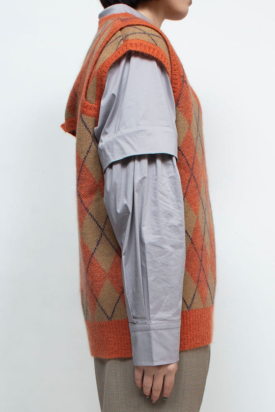 YONLOKSAN O-KNIT VEST 2.1 orange