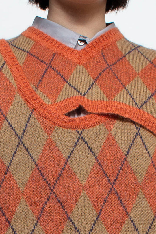 YONLOKSAN O-KNIT VEST 2.1 orange