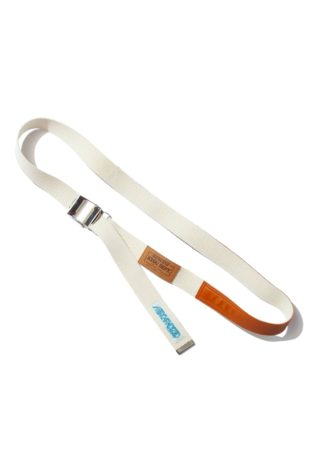 "JUICE".01 Action Leather combi Belt IVORY