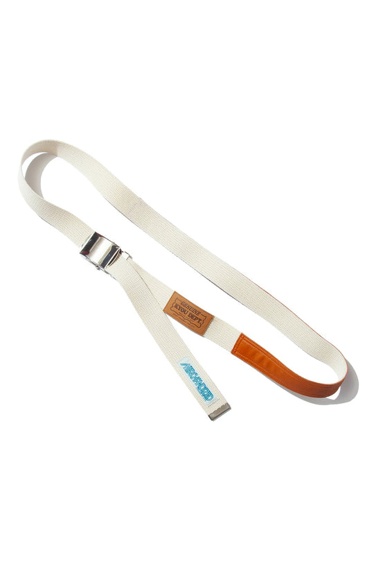 "JUICE".01 Action Leather combi Belt IVORY