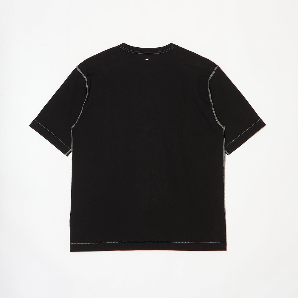 CONTRAST STITCH T-SHIRT BLACK