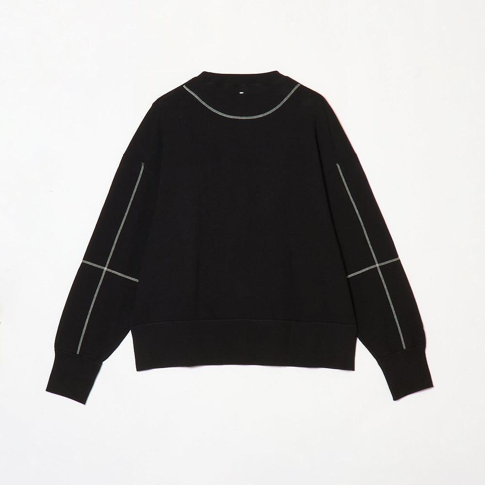 STITCHED CREWNECK BLACK