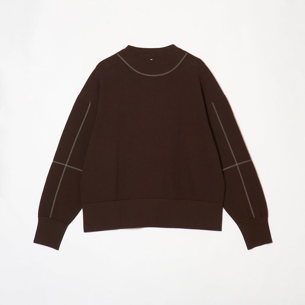 STITCHED CREWNECK BROWN